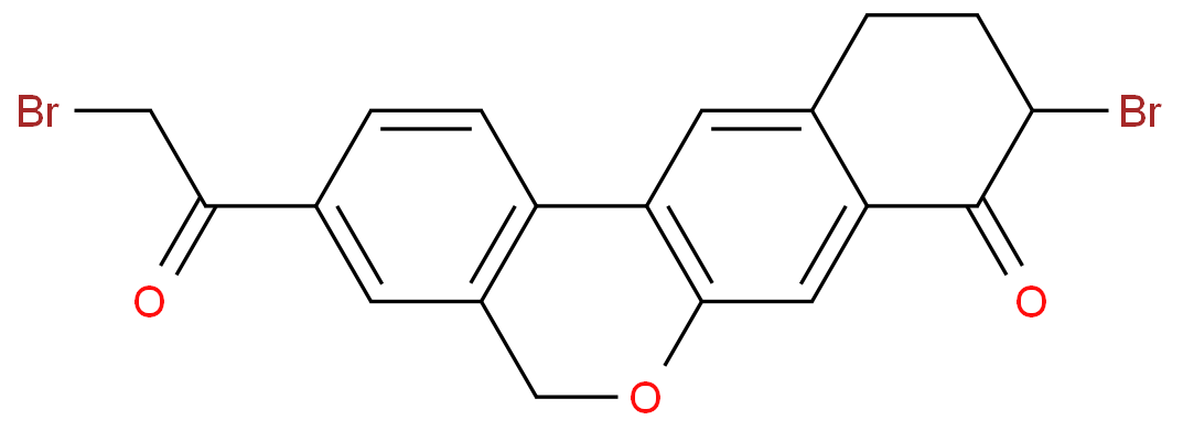 9-Bromo-3-(2-Bromo Acetyl)-10,11-Dihydro-5H-dibenzo(c,g) Chromen-8(9H)-one