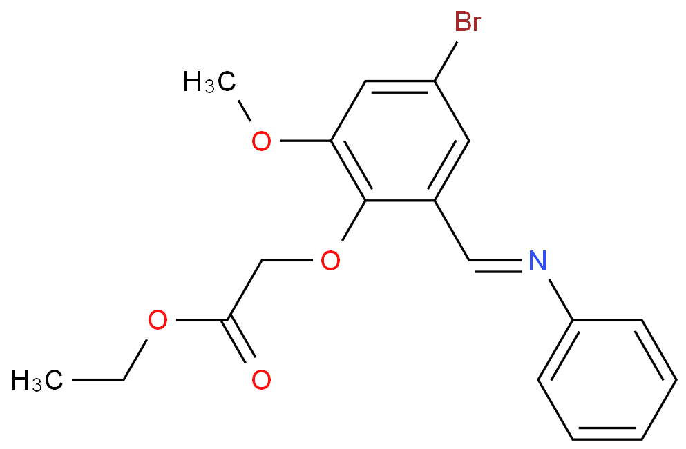 ETHYL 2-(4-BROMO-2-METHOXY-6-[(PHENYLIMINO)METHYL]PHENOXY)ACETATE