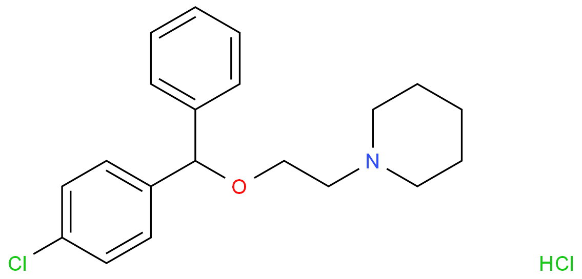 1-[2-[(4-chlorophenyl)-phenylmethoxy]ethyl]piperidine;hydrochloride