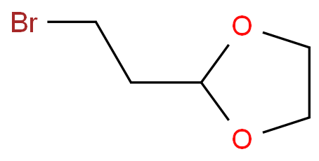 2-(2-溴乙基)-1,3-二恶烷化学结构式