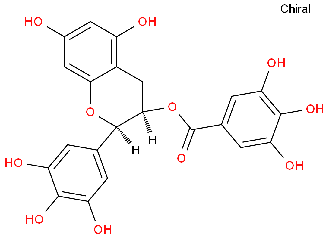 (-)-Epigallocatechin gallate structure