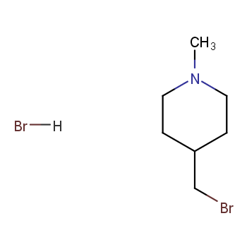 4-(溴甲基)-1-甲基哌啶氢溴酸盐化学结构式