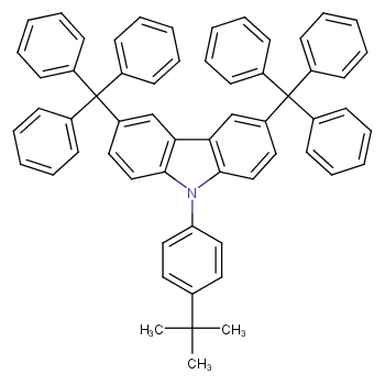 9-(4-叔丁基苯基)-3,6-二苯甲基-9H-咔唑CAS号956373-04-9；光电材料优势供应