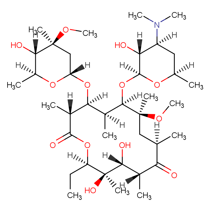 Clarithromycin structure