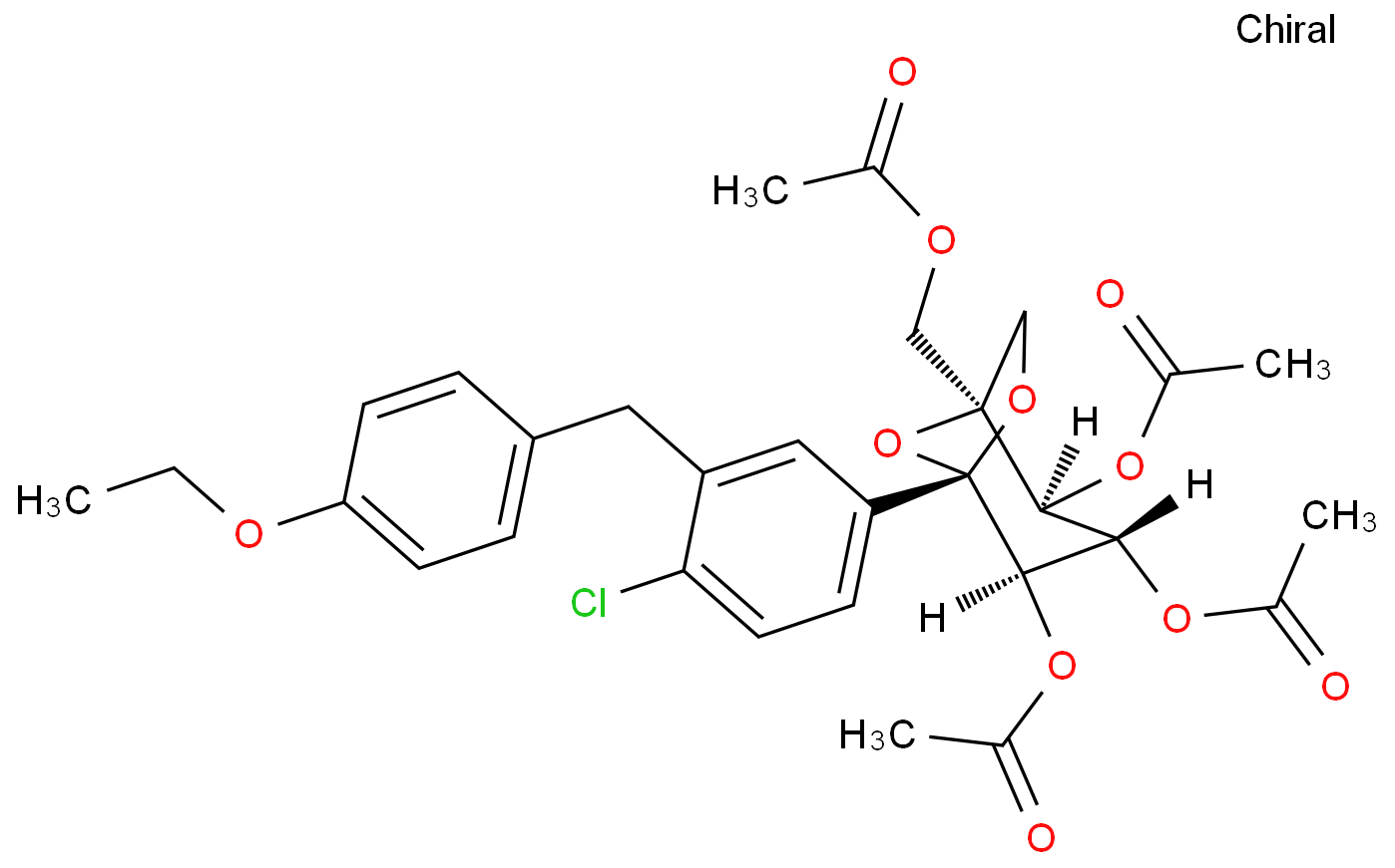 (1R,2S,3S,4R,5S)-1-(Acetoxymethyl)-5-(4-chloro-3-(4-ethoxybenzyl)phenyl)-6,8-dioxabicyclo[3.2.1]octane-2,3,4-triyl Triacetate