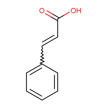 trans-Cinnamic acid; 140-10-3 structural formula
