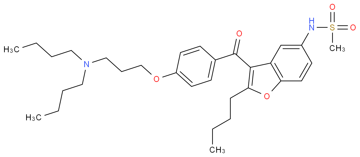 N-[2-butyl-3-[4-[3-(dibutylamino)propoxy]benzoyl]-1-benzofuran-5-yl]methanesulfonamide