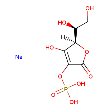 L-抗坏血酸-2-磷酸三钠盐化学结构式