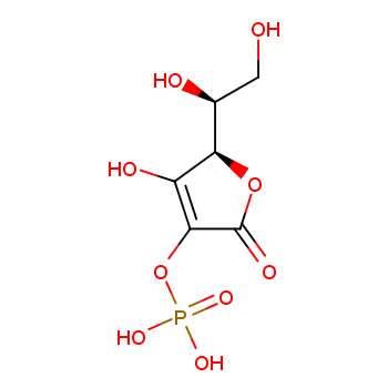 L-抗坏血酸-2-磷酸酯化学结构式