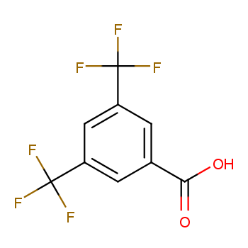 3,5-双三氟甲基苯甲酸化学结构式