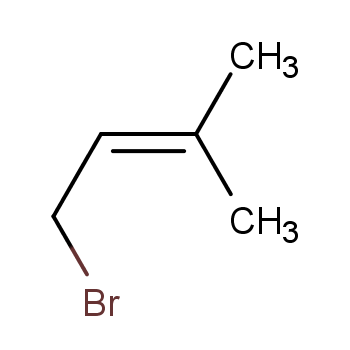 1-溴-3-甲基-2-丁烯化学结构式
