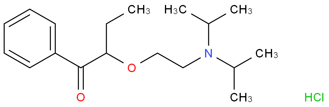 1-Butanone,2-[2-[bis(1-methylethyl)amino]ethoxy]-1-phenyl-, hydrochloride (1:1)