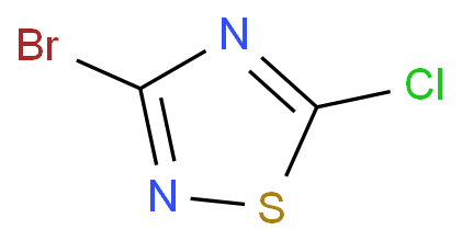 3-溴-5-氯-1,2,4-噻重氮化学结构式