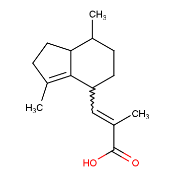 2-Propenoic acid,3-[(4S,7R,7aR)-2,4,5,6,7,7a-hexahydro-3,7-dimethyl-1H-inden-4-yl]-2-methyl-,(2E)-  