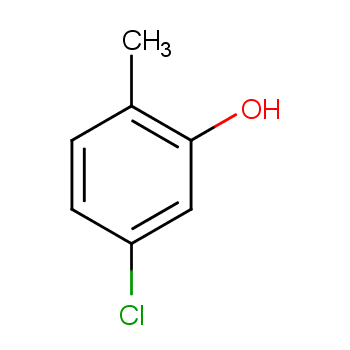 5-氯-2-甲基苯酚化学结构式