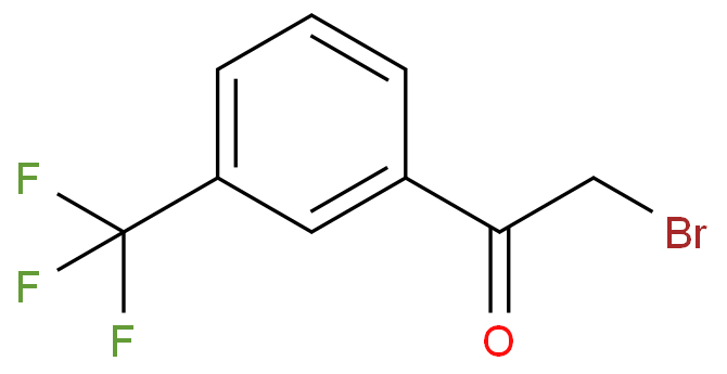 2-溴-1-(3-(三氟甲基)苯基)乙酮化学结构式