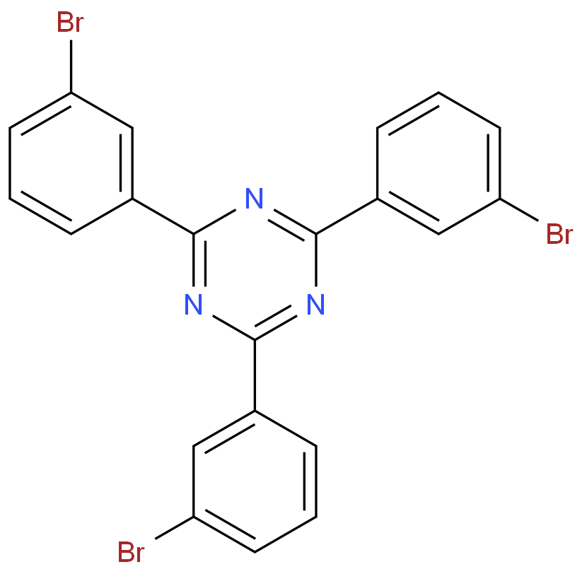 2,4,6-Tri(3-bromophenyl)-1,3,5-triazine, 2,4,6-Tris(3-bromophenyl)triazine; TBrPZ  