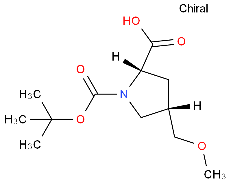 (2S,4S)-4-(甲氧基甲基)-1,2-吡咯烷二甲酸 1-叔丁基酯/1378388-16-9