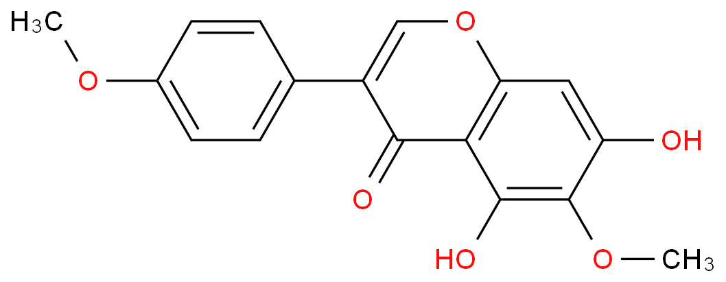 尼泊尔鸢尾异黄酮化学结构式