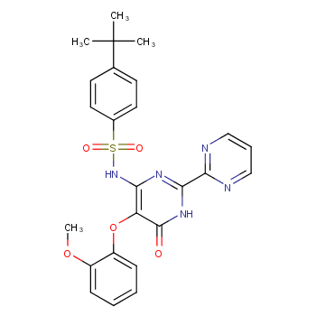 p-tert-butyl-N-[6-(hydroxy)-5-(2-methoxyphenoxy)[2,2\'-bipyrimidin]-4-yl]benzene sulfonamide