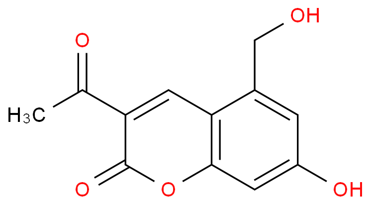 3-acetyl-7-hydroxy-5-(hydroxymethyl)chromen-2-one