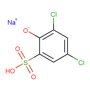 3,5-二氯-2-羟基苯磺酸钠化学结构式