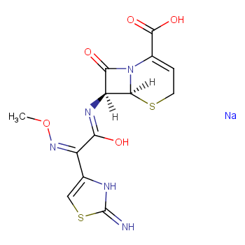头孢唑肟钠化学结构式