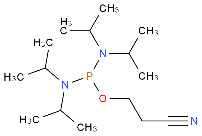双(二异丙基氨基)(2-氰基乙氧基)膦化学结构式