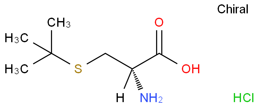 D-半胱氨酸叔丁酯盐酸盐化学结构式