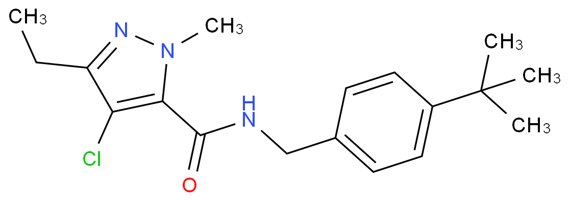 N-[(4-tert-butylphenyl)methyl]-4-chloro-5-ethyl-2-methylpyrazole-3-carboxamide