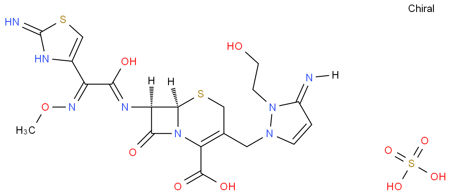 硫酸头孢噻利化学结构式