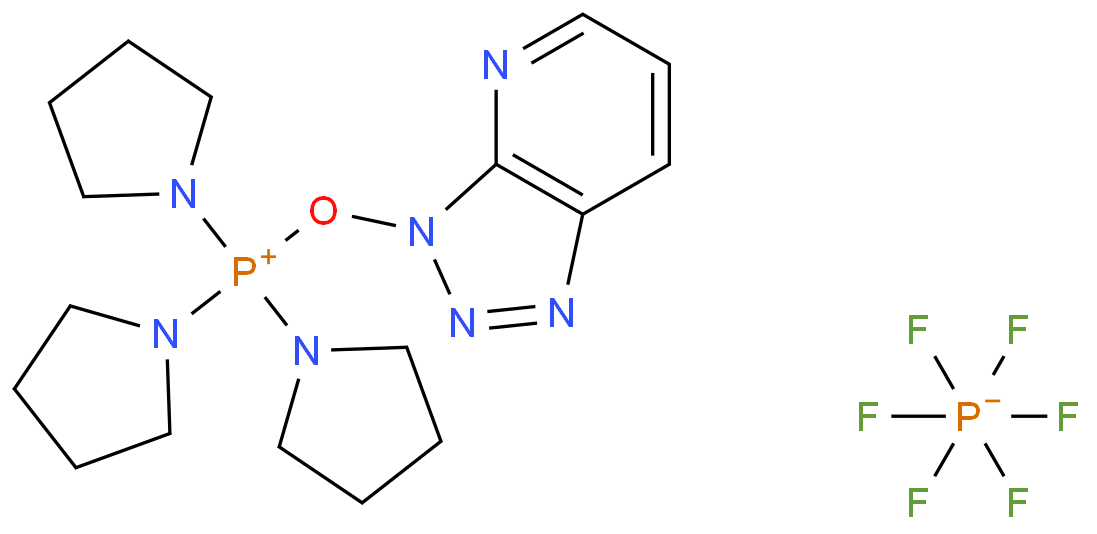(7-氮杂苯并三唑-1-氧)三吡咯磷六氟磷酸盐化学结构式