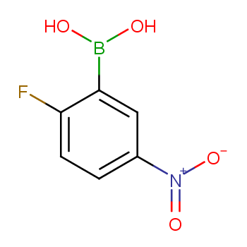 2-氟-5-硝基苯硼酸化学结构式