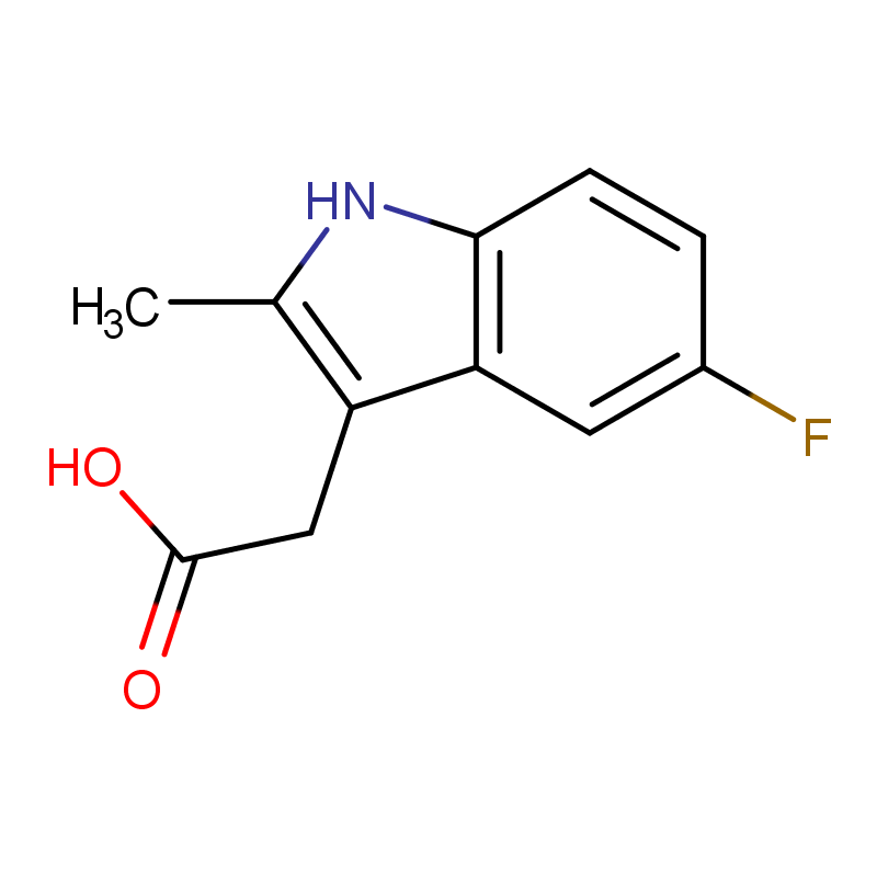 (5-氟-2-甲基-1H-吲哚-3-基)乙酸 CAS号:71987-67-2科研及生产专用 高校及研究所支持货到付款