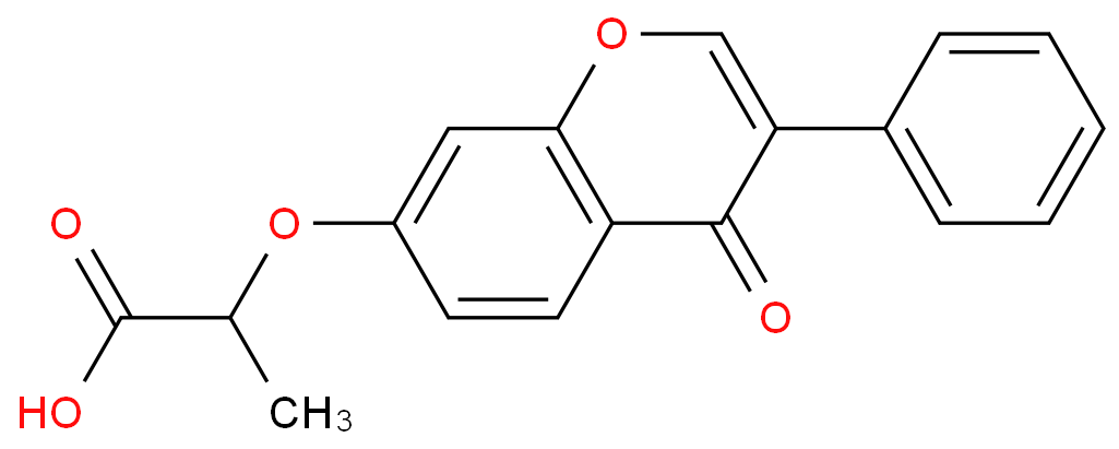 2-[(4-OXO-3-PHENYL-4H-CHROMEN-7-YL)OXY]PROPANOIC ACID