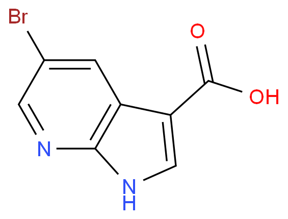 5-溴-1H-吡咯并[2,3-b]吡啶-3-甲酸化学结构式
