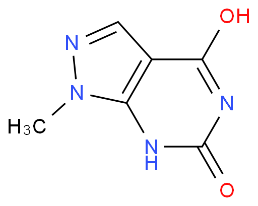 1-methyl-1H-pyrazolo[3,4-d]pyrimidine-4,6(5H,7H)-dione structural formula image