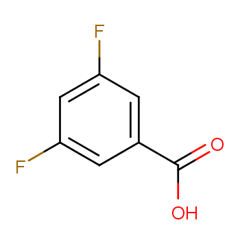 3,5-二氟苯甲酸化学结构式