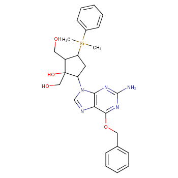 [(1S,2S,3S,5S)-5-[2-Amino-6-(benzyloxy)-9H-purin-9-yl]-3-[dimethyl(phenyl)silyl]-1-hydroxycyclopentane-1,2-diyl]dimethanol