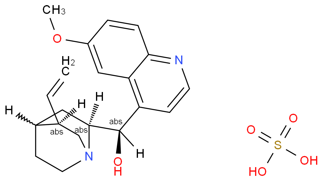 (8α,9R)-6'-methoxycinchonan-9-ol, salt with sulphuric acid