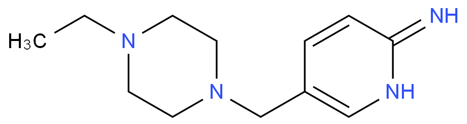 5-((4-乙基哌嗪-1-基)甲基)吡啶-2-胺化学结构式