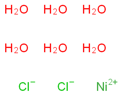 Nickel(II) chloride hexahydrate; 7791-20-0 structural formula