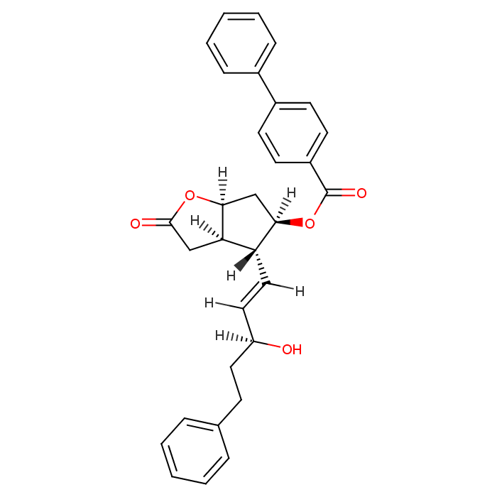 (3aR,4R,5R,6aS)-Hexahydro-4-[(1E,3S)-3-hydroxy-5-phenyl-1-penten-1-yl]-2-oxo-2H-cyclopenta[b]furan-5-yl Ester [1,1'-Biphenyl]-4-carboxylic Acid