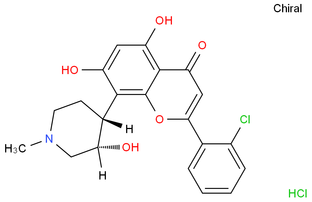 2-(2-chlorophenyl)-5,7-dihydroxy-8-[(3S,4R)-3-hydroxy-1-methylpiperidin-4-yl]chromen-4-one,hydrochloride