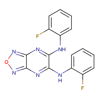 N5,N6-双(2-氟苯基)-[1,2,5]恶二唑并[3,4-b]吡嗪-5,6-二胺，CAS号：210302-17-3 