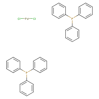 Bis(triphenylphosphine)palladium(II) chloride structure