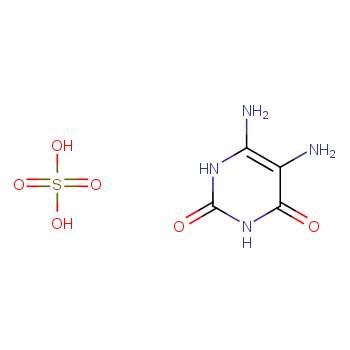 4,5-Diamino-2,6-dihydroxy-pyrimidine, compd. with sulfuric acid