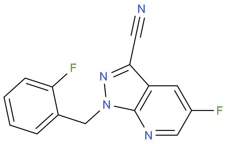 5-Fluoro-1-[(2-fluorophenyl)methyl]-1H-pyrazolo[3,4-b]pyridine-3-carbonitrile