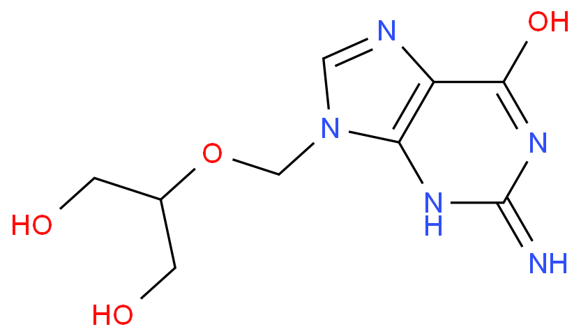 2-氨基-9-(((1,3-二羟基丙-2-基)氧基)甲基)-1H-嘌呤-6(9H)-酮