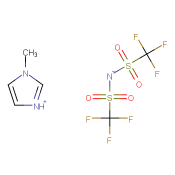 353239-08-4 1-甲基咪唑双(三氟甲磺酰基)亚胺 结构式图片